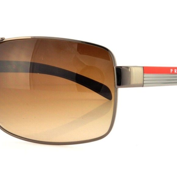 PRADA 'Linea Rossa' Authentic Men's Sunglasses 0PS54IS Gunmetal Brn Gradient NIB - Picture 3 of 16